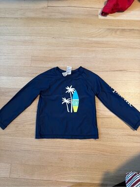 OP Kids Navy Blue Rashguard with Surfboard Graphic